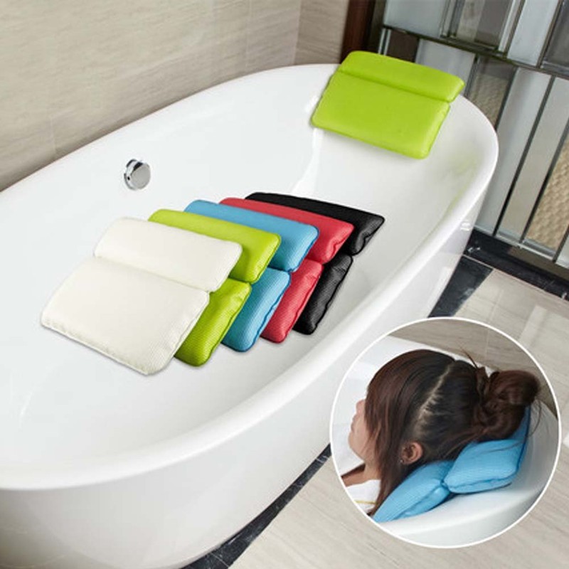 HOM Luxury Spa Bath Pillow With Suction Cups For Bath,