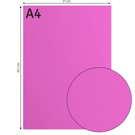 Florence Cardstock Smooth - Coloured Card Making Supplies A4 - Pink - 10 Sheets - Coloured Paper for Scrapbooking, Card Making, Die Cutting and Paper Crafts - 216 GSM - Fuchsia