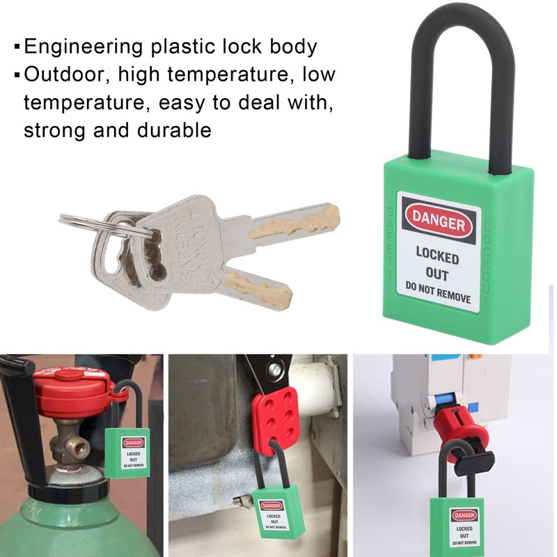 10Set 38mm/1.5in Safety Padlock Engineering Insulation DustProof for Factories Construction