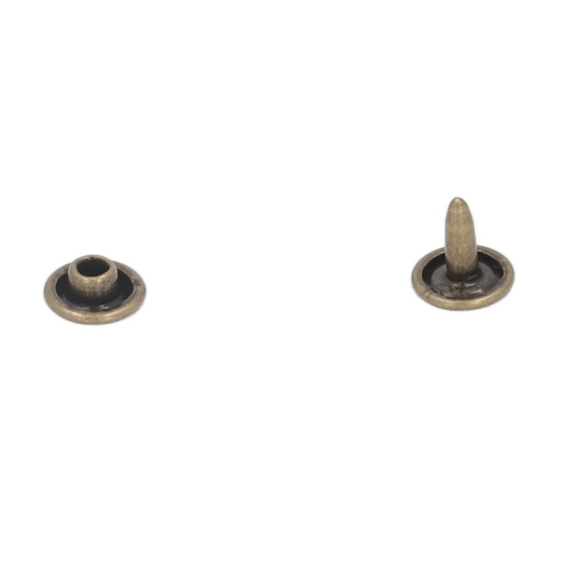 500set Metal Studs Rivets 8mm DIY Iron Double Flat Burr