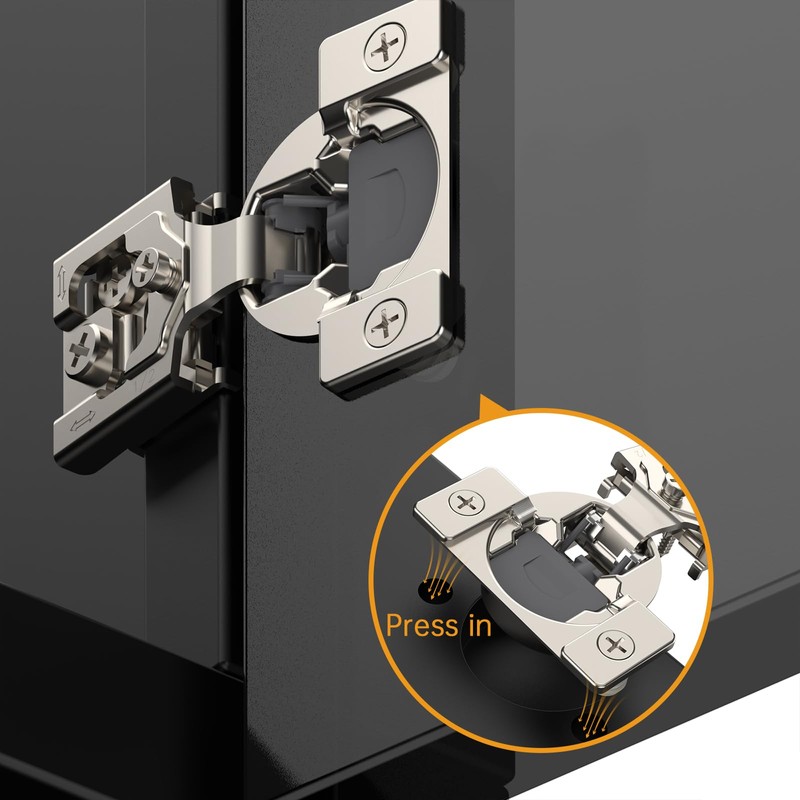 Chibery 10 Pack 1/2" Overlay 3D Soft Close Concealed Kitchen