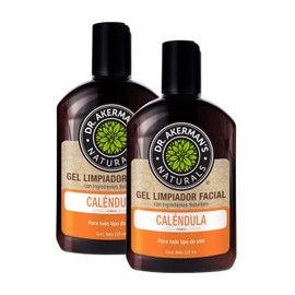 Gel Limpiador Facial Elimina Grasa Brillo Impurezas de la Cara con Extracto de Calndula y Aloe Vera Dr. Akermans Naturals (Gel Facial 2-Pack)         