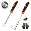 Grout Scraper Weeder 2-Piece Garden Hand Weeder with Handle, Manual