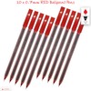 SAINO Softy Ballpoint Pens, RED, Fine Point (0.7mm), Pack of