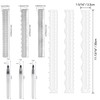 9 PCS/Set Metal Acrylic Paper Tearing Ruler Irregular Edges with