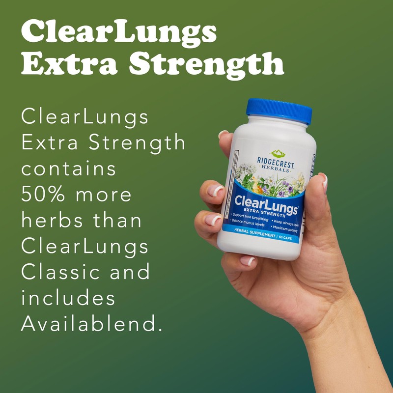 RIDGECREST HERBALS Clearlungs Extra Strength New 60 Capsules, 0.02 Pound