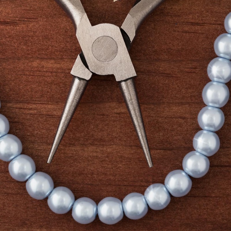 KAPTOOLS - Pinza Bisutería para Joyería De Punta Redonda 125mm,