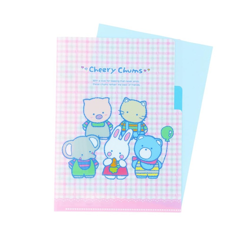 Sunstar Stationery 772974 Cheerful Cham Clear File, A5, 3P, Retro,