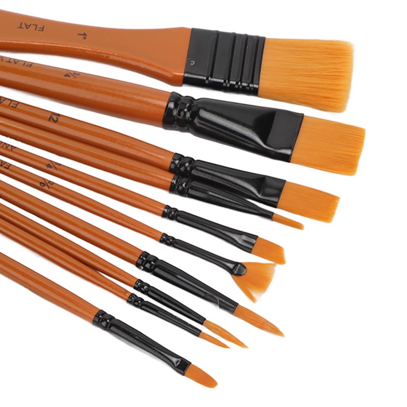 Oil Paint Brush Set Hand Tempered Ergonomic Handle Paint Brush