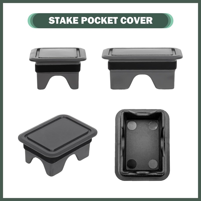 TXWWXT Bed Rail Stake Pocket Covers Fit for Dodge RAM