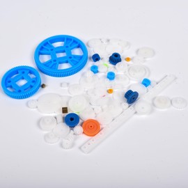 80 Piece Motor Gear Set, Plastic Gears, Pulley, Mini Pulley Kits, Pulley Belt Worm Kits, Crown Wheel Set, Robot Motor, Toy DIY Parts for Model Amateur