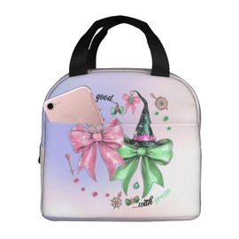 Pink Goes Good With Green Lunch Box Reusable Lunch Bag Women Adult Insulated LunchBox for Work Picnic Hiking Beach