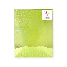 Wissmach Stained Glass Sheet: Light Olive Green English Muffle | Curated by BiNARi Glass Studio