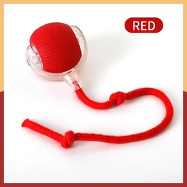 Interactive Cat Toys Ball,2025 New Automatic Moving Pet Toy,Rolling Ball Motion Activate Long Tail Smart Toy,Rechargeable Automatic - Color: red
