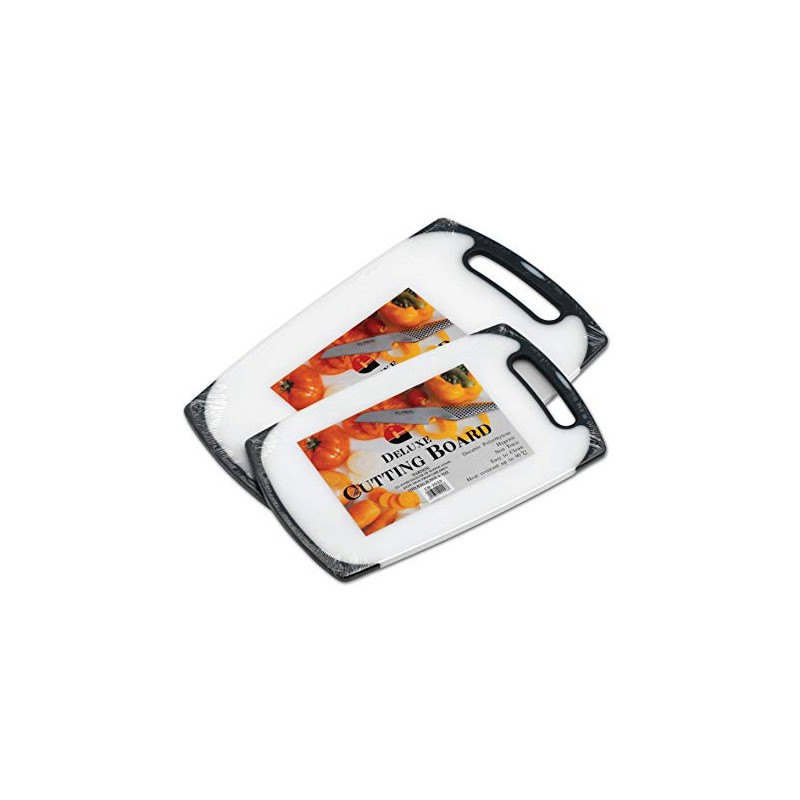 Grunwerg Deluxe Non-Slip Cutting Board, White, 15 x 25 x