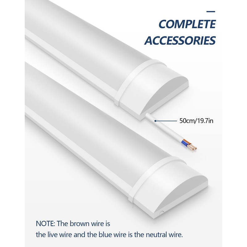 Sararoom 1FT LED Shop Light Fixture 10W LED Tube Light,