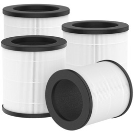 M02 Air Filters Compatible With Mooka M02 Air Puri fiers,3-In-1 H13 True HEPA Filter,Pre-Filter, HEPA Filter, High-Efficiency Activated Carbon Filter Filtration System,4 Packs