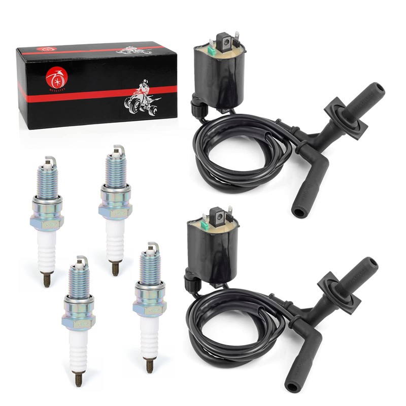 MOTO1988 Ignition Coil Pack & Spark Plug + Cap For