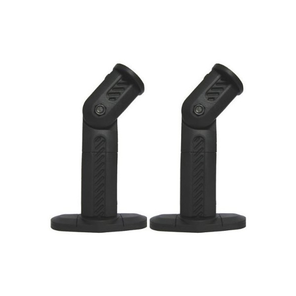 VideoSecu 2 Black Speaker Mounts Brackets for Walls and Ceilings