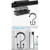 TENOVEL Shower Curtain Hooks Rings, Double Sided Shower Hooks Rust