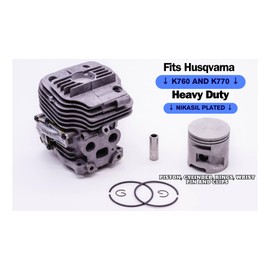 Traverse Creek Incorporated The DUKE'S NIKASIL Piston and Cylinder KIT FITS Husqvarna K760 II K770 51MM 581 47 61-01