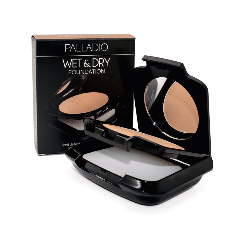 Palladio Dual Wet and Dry Foundation with sponge and Mirror,