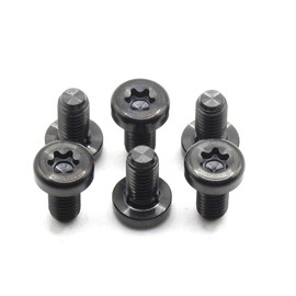 Easybikeparts Titanium Disc Rotor Bolts – M5x10mm T25 Torx – Ultra-Light & Corrosion-Resistant – Pack of 6 – Compatible with MTB, Road, Gravel, and E-Bikes (Black)