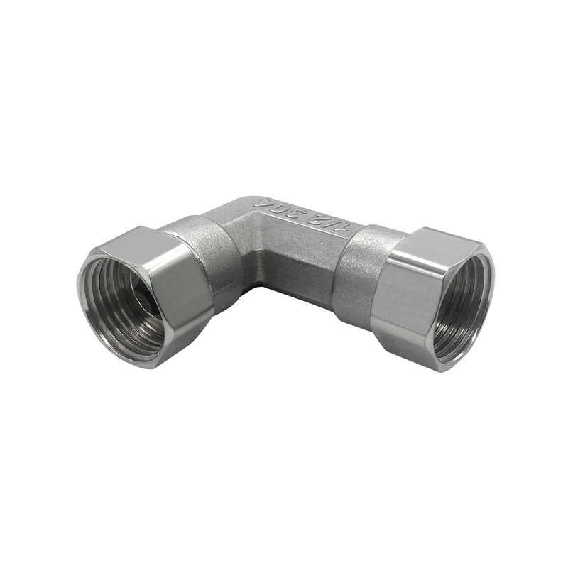 Fitvell 2PCS Stainless Steel 90 Degree Elbow Flexible Movable Connector