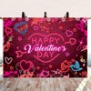 Happy Valentines Day Backdrop 7x5FT Red Glitter Heart Valentine's Day