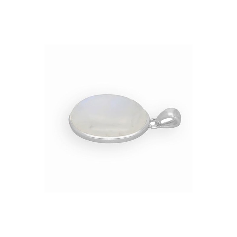 Lebensquelle Plus Rainbow Moonstone Gemstone Pendant Oval | Set in