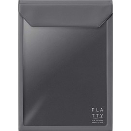 KING JIM Flatty 5314 Bag-in-Bag Case, A5 Size, Vertical, Dark Gray