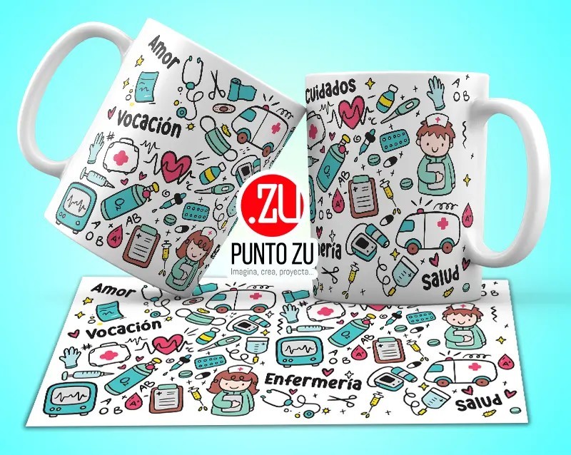 15 Tazas Enfermería Enfermeros Punto Zu