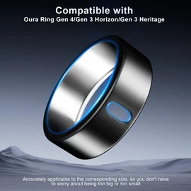 3 Pack Cover Compatible with Oura Ring Gen 4/Oura Ring Gen 3 Horizon/Heritage, Surport Charging with Cover on, Anti-Scratch TPU Protector for Men Women (Size 7, Black*3)