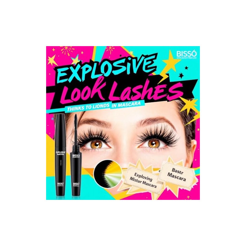 Mscara de Pestaas Explosive Look de Biss - Volumen, Longitud