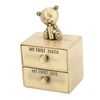 Tooth Box Metal Cute BearShape Storage Case with 2 Drawers