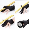 Aruicheng Billiards Glove 2 Pcs Three Finger Pool Glove Universal