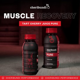 Cheribundi 100% Tart Cherry Juice Pure | Unsweetened Tart Cherry Juice | Athletes Recovery Drink | Promotes Restorative Sleep, Muscle Recovery & Boosts Athletic Performance | 8 floz (24 Pack)