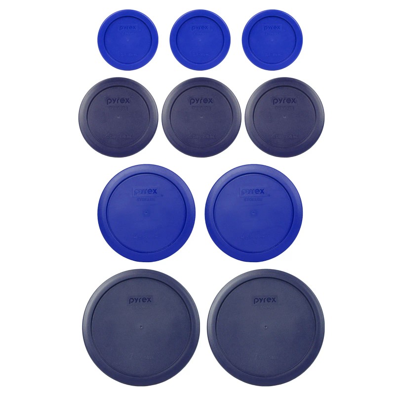 Pyrex (3) 7202 Blue (3) 7200 Dark Blue (2) 7201