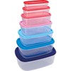 Quid Habitat Set of 7 Rectangular Food Storage Containers, Stackable