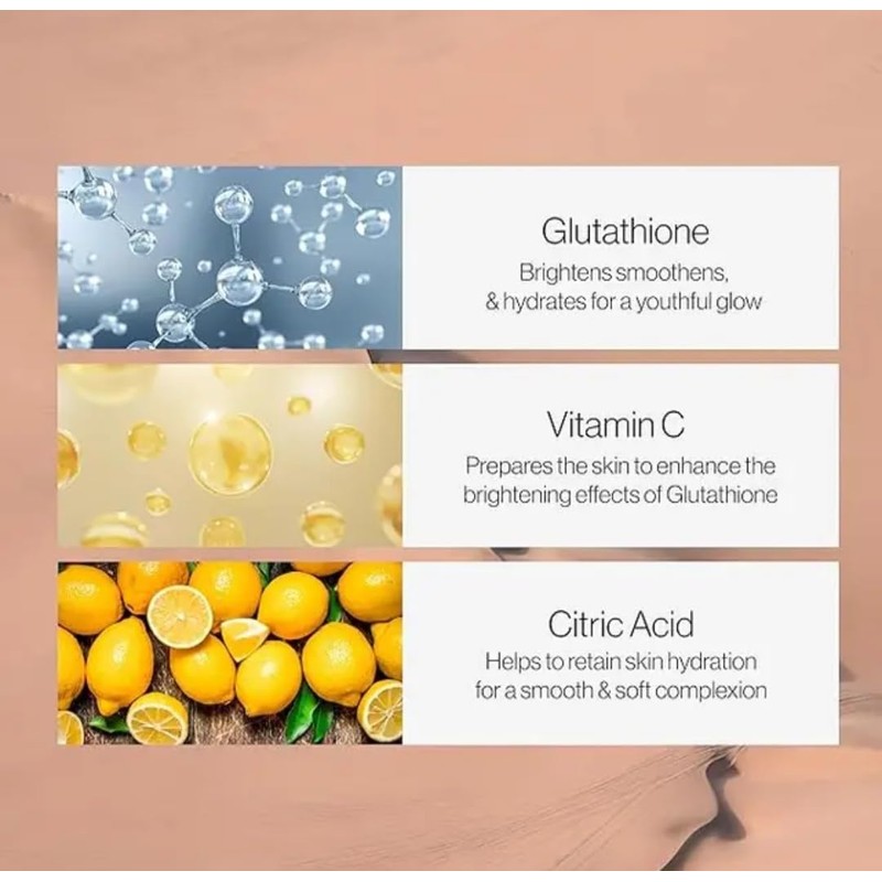 Glutathione 500mg & Vitamin C 500mg Strawberry Flavour Effervescent Tablets-Premium