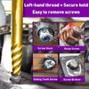 7 PCS Titanium-Plated Screw Extractor Set, Chrome Vanadium Steel, Easy