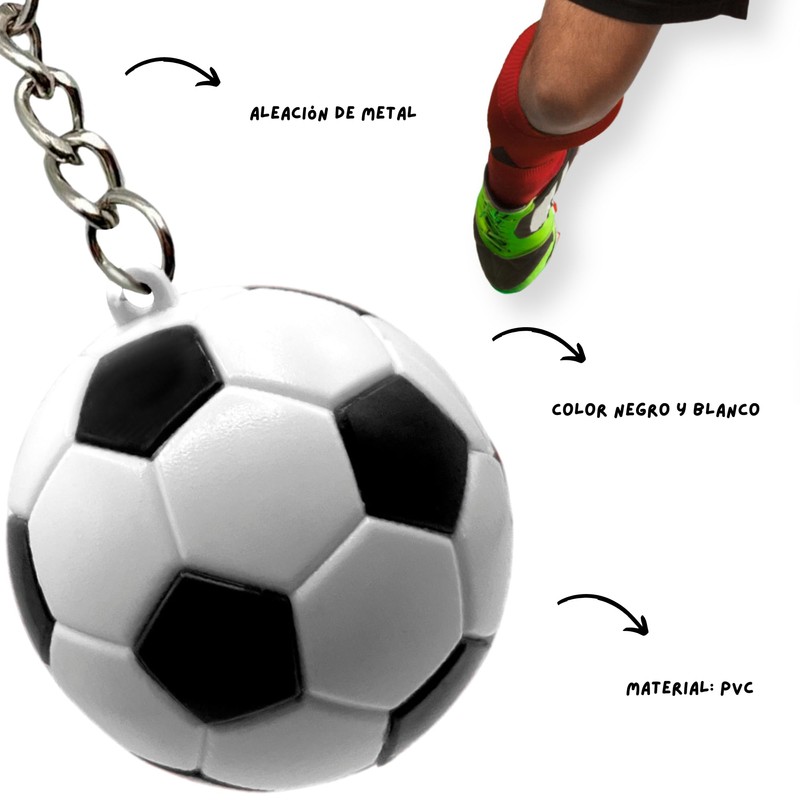 AUTOZOCO Football Shaped Plastic Keyring Black L, black