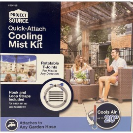 Project Source Patio Mister KIT Mist Cooling System Outdoor Portable Garden Water Spray