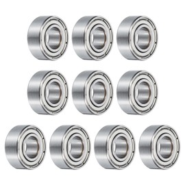 uxcell 10pcs 686ZZ Bearing 6x13x5mm, Chrome Steel Double Shielded Miniature Bearing, Lubricated Deep Groove Ball Bearings, P6 (ABEC 3)