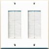 RiteAV - Dual Gang Wall Plate with Brush Bristles -