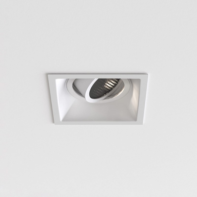 Astro Minima Slimline Square Adjustable Fire-Rated Indoor Downlight (Matt White),