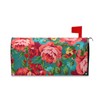 Kcldeci Red Green Rose Magnetic Mailbox Cover Mailbox Cover Magnetic