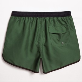 MaaMgic Men's Swimming Shorts Vintage Retro Board Shorts Quick Drying with Mesh Lining and Adjustable Drawstring Reusable, dark green