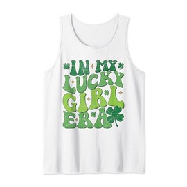 In My Lucky Girl Era St Patrick's Day Shamrock Lucky Charm Tank Top