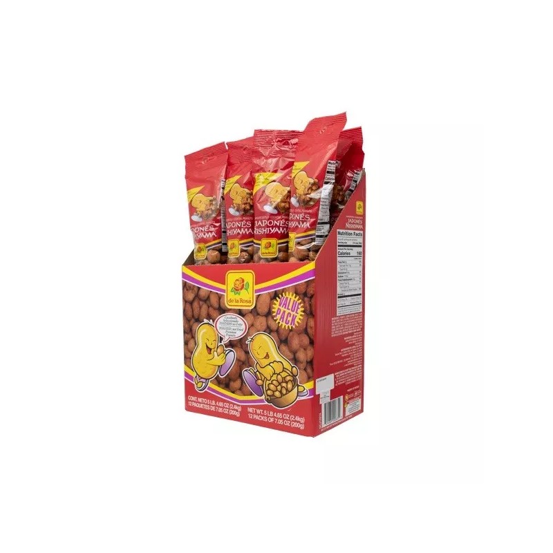 De La Rosa Nishiyama Japanese Cocktail Peanuts 24ct - Crunchy,